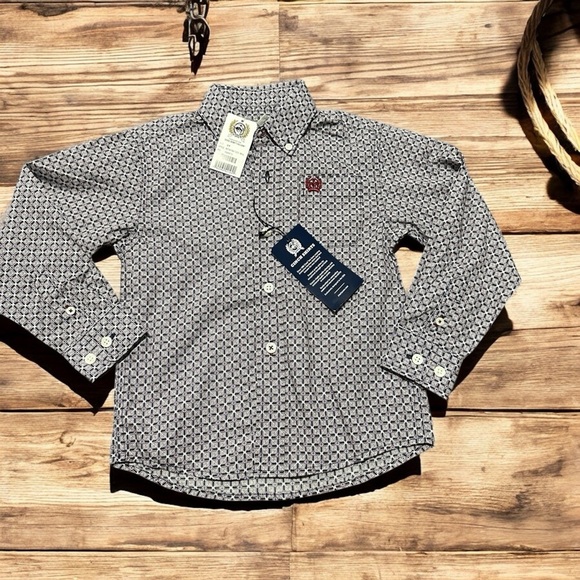 NWTS Cinch boys Western/Cowboy/Rodeo shirt, size 2, quality, 100% cotton - Picture 3 of 9